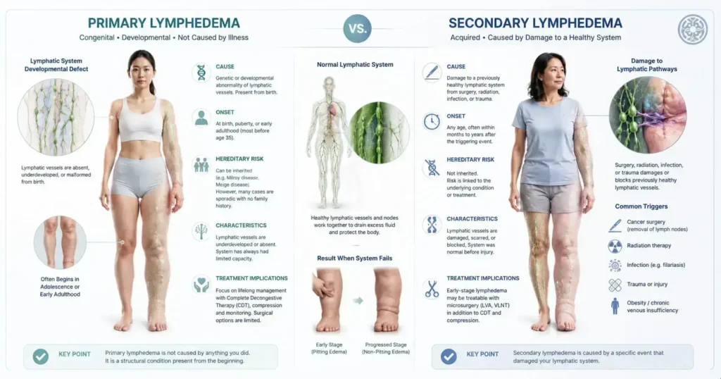 Does the Type of Lymphedema Change How It Is Diagnosed?