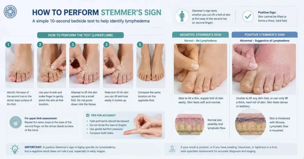 How Do You Perform Stemmer's Sign on Yourself?